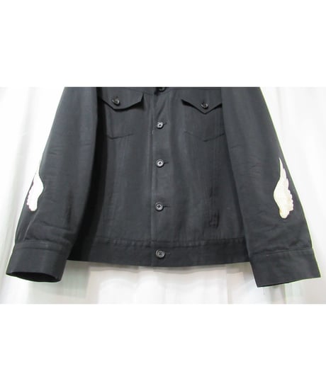 レア 02aw yohji yamamoto pour homme 刺繡デザインブルゾン（HM-Y08-146）