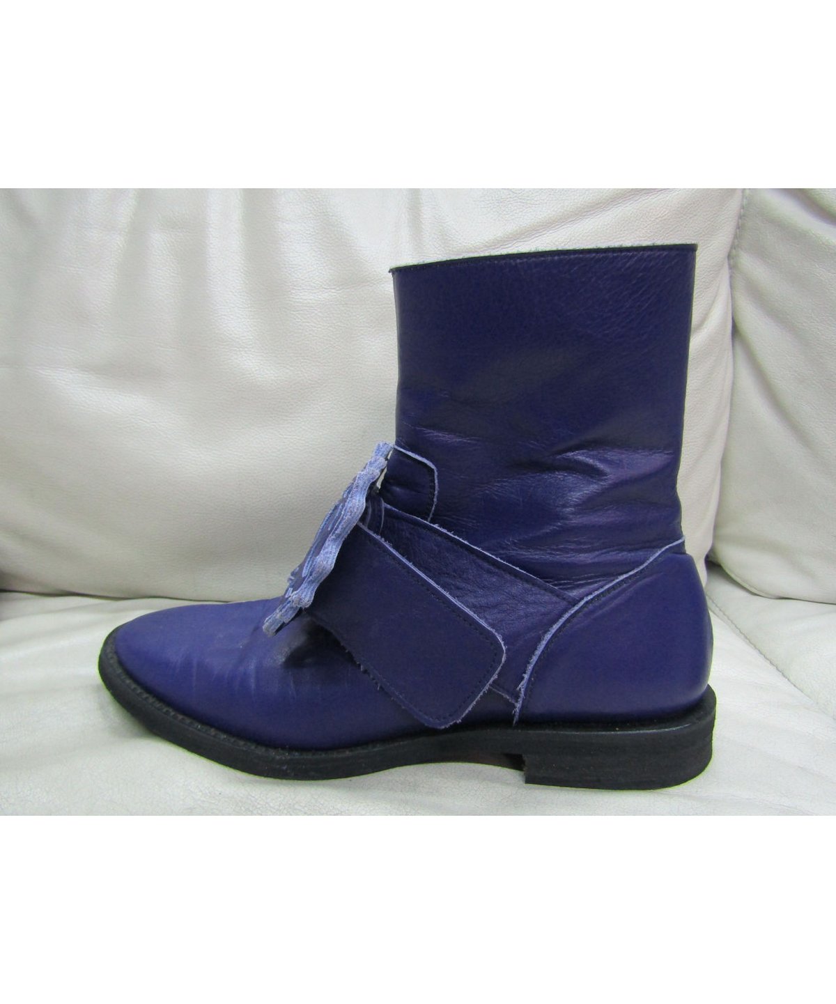12aw yohji yamamoto POUR HOMME 紫 装飾付きデザインブーツ | 
