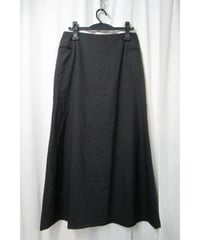 yohji yamamoto +noir ストライプ シンプルロングフレアスカート（NZ-S01-111）