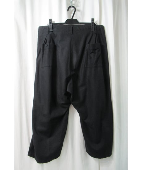 17ss yohji yamamoto POUR HOMME タック入り ワイドデザインパンツ（HD-P20-017）