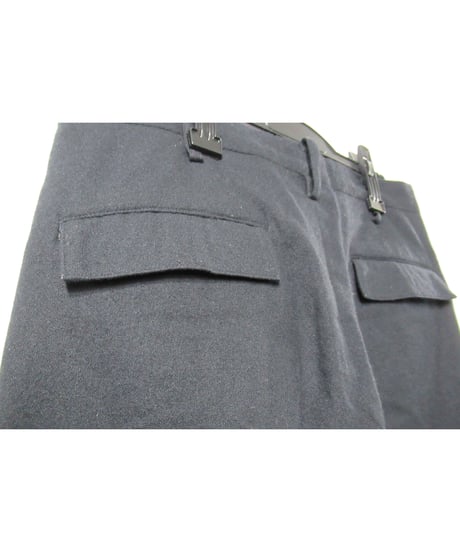 12aw yohji yamamoto pour homme バックフラップポケットデザイン ストレートパンツ（HD-P26-103）