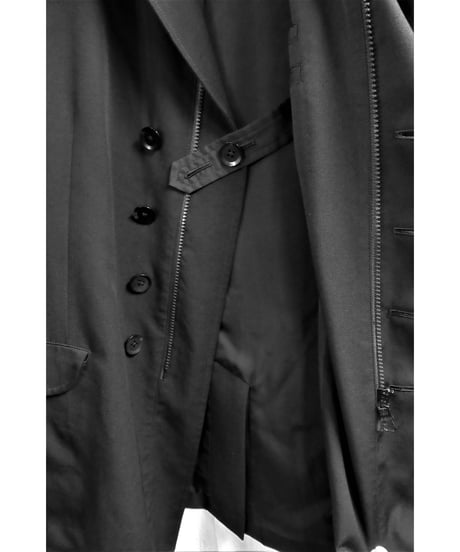 13aw yohji yamamoto pour homme ダブルファスナー 襟デザインジャケット HQ-J31-100