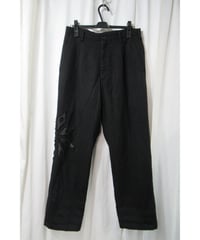 03aw yohji yamamoto pour homme レザー切替えデザインパンツ（HU-P59-169）