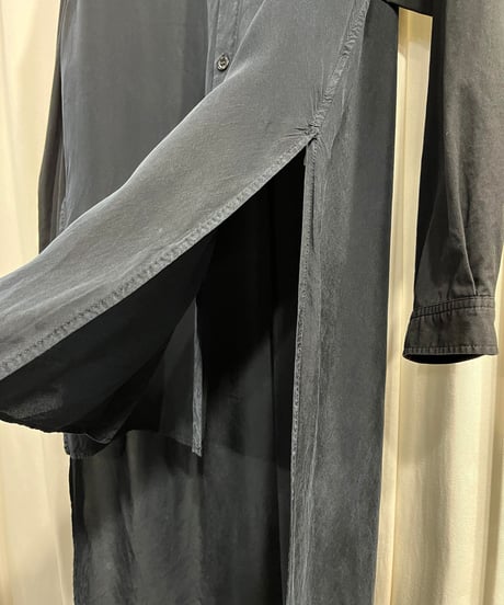 2018SS yohji yamamoto pour homme バックプリントロングブラウス（HW-B08-212）