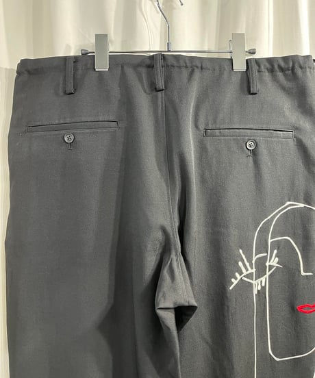 2022SS yohji yamamoto pour homme リエ刺繡パンツ（HG-P24-108-2）