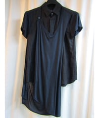 Y's yohji yamamoto 素材切り替えレイヤードデザインブラウス　YB-B29-825
