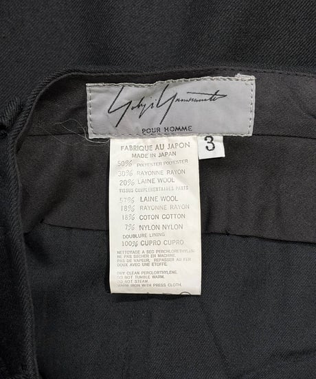 2001AW yohji yamamoto pour homme サイドラインパンツ（HV-P39-903）
