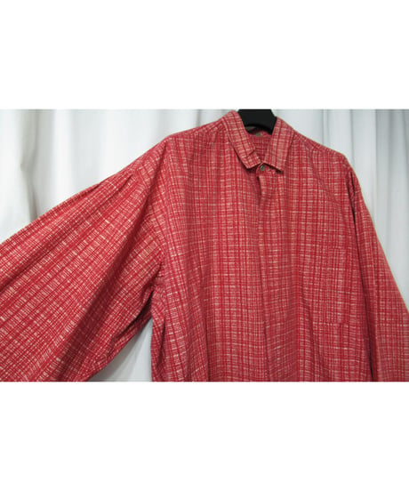 80’s Y’s for men yohji yamamoto vintage フライフロントデザイン チェックプリントブラウス（MBL-1）