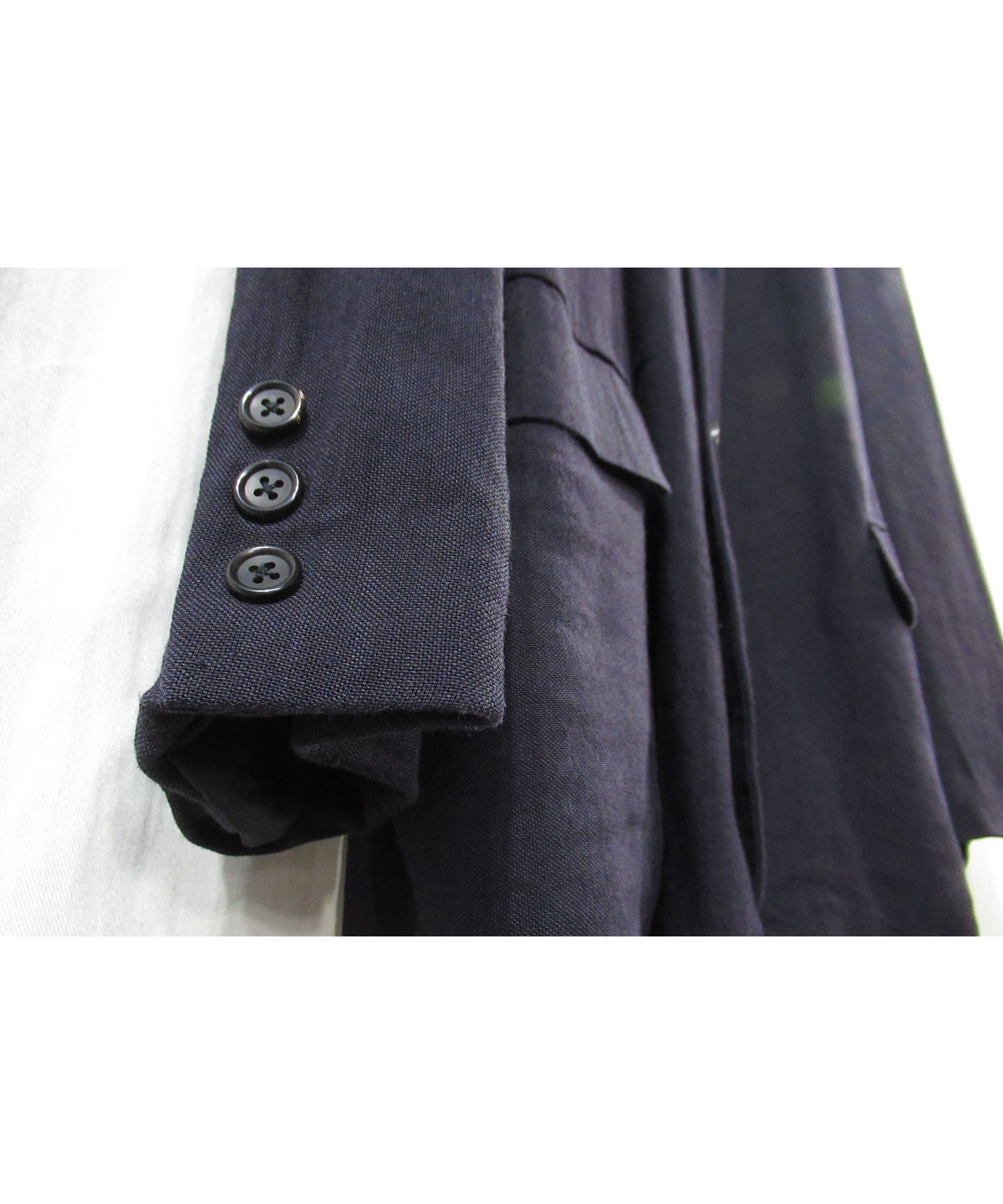 ヴィンテージ Yohji Yamamoto ピークドラペルジャケット 春夏 S ヴィンテージ Yohji Yamamoto ピークドラペルジャケット 春夏 S