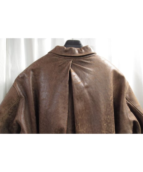 レア 95aw yohji yamamoto femme vintage バック 裏地デザイン レザージャケット（FE-J32-709）