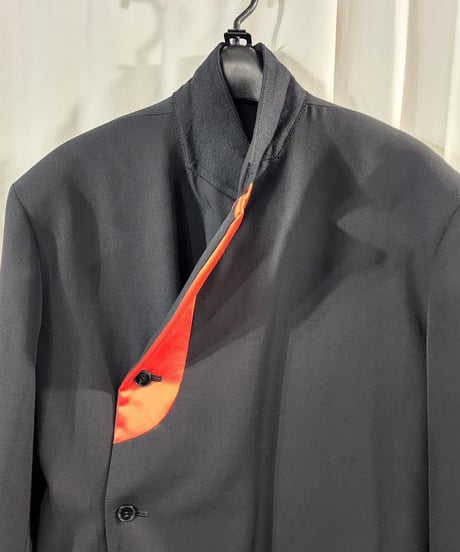 1996aw レア yohji yamamoto pour homme シルク 切替えダブルセットアップスーツ （HG-J50-805）
