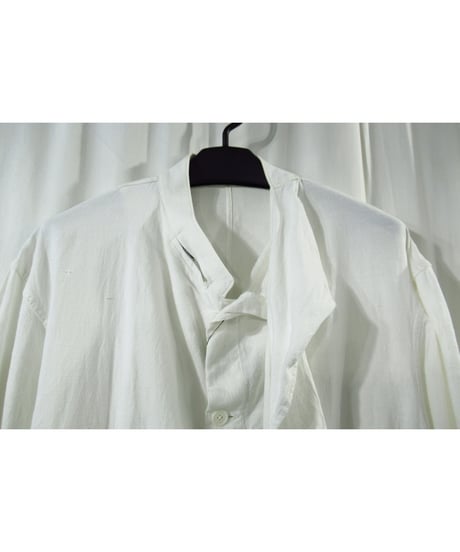 17ss yohji yamamoto pour homme コットン ストールデザイン スタンドカラーコート（HD-C02-013）