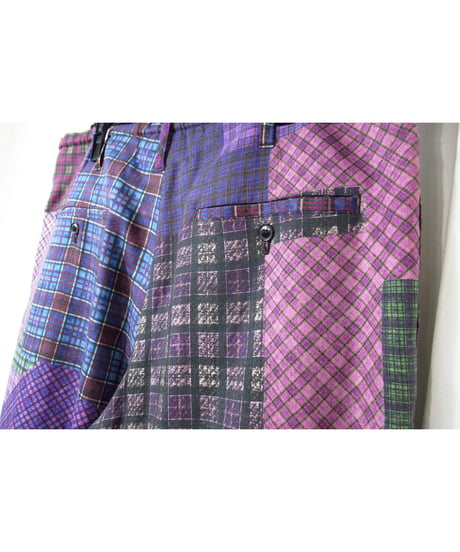 16aw yohji yamamoto pour homme パッチワークプリントデザインパンツ（HR-P70-162）