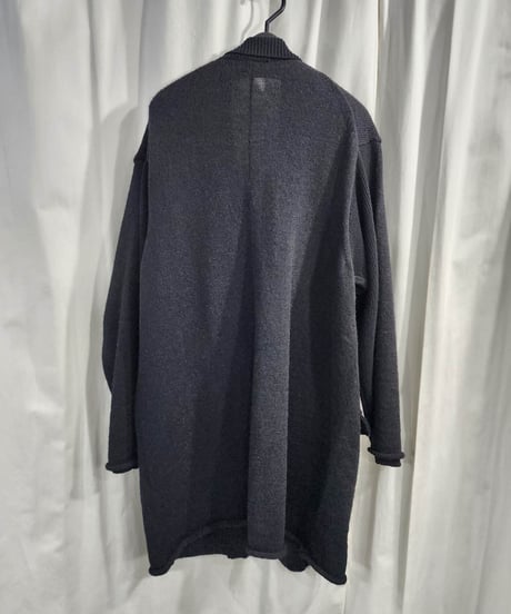2020aw yohji yamamoto pour homme 黒 デザインニット  (HR-K74-193)
