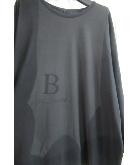 17ss BLACK and BLACK yohji yamamoto +noir 黒 顔料プリントカットソー ND-T61-074