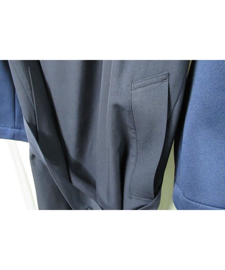 98ss yohji yamamoto pour homme vintage 袖ジャージ切替えデザインコート 紺（HJ-C01-812）