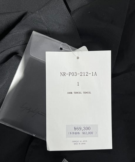 タグ付き 2020AW yohji yamamoto +NOIR ラップパンツ（NR-P03-212）