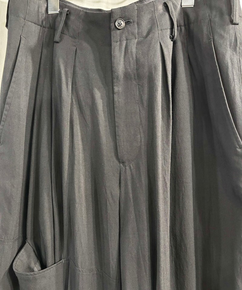 2017ss yohji yamamoto pour homme 黒 デザインパンツ （HD-