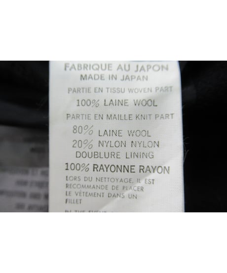 96aw yohji yamamoto pour homme vintage 脱色期 袖ニット切り替えデザインジャケット（HG-J57-154）
