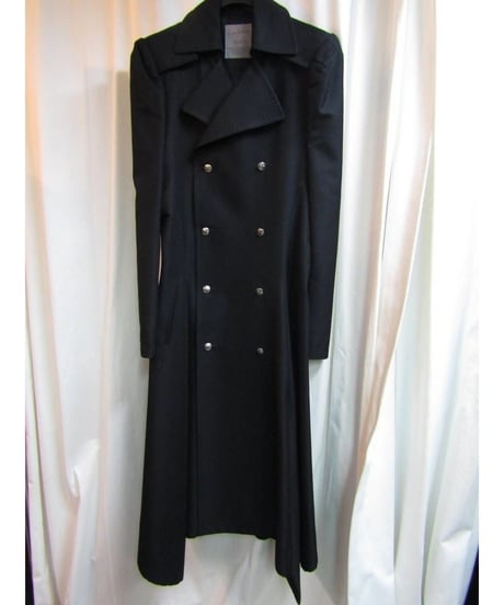 06aw yohji yamamoto femme ステッチデザインアシメトリ―コート FB-C07-110