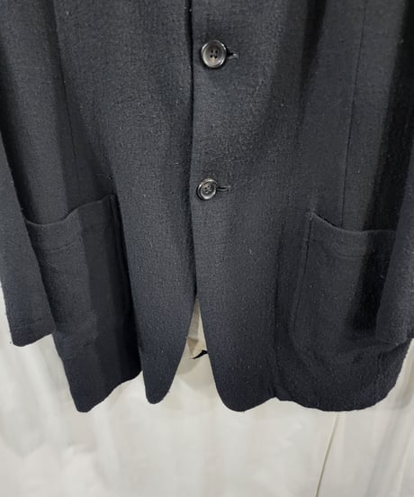 Y's for men yohji yamamoto pour homme 3釦 黒 シンプルロングジャケット （MC-J06-104)