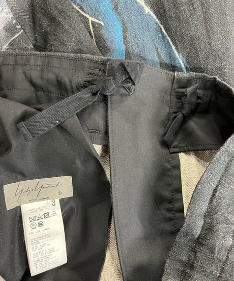 2020SS yohji yamamoto pour homme プリントパンツ（HN-P28-308）