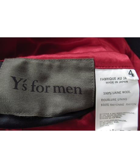 Y’s for men yohji yamamoto 裏地カラー切替えデザイン ロングコート（MJ-C03-100）