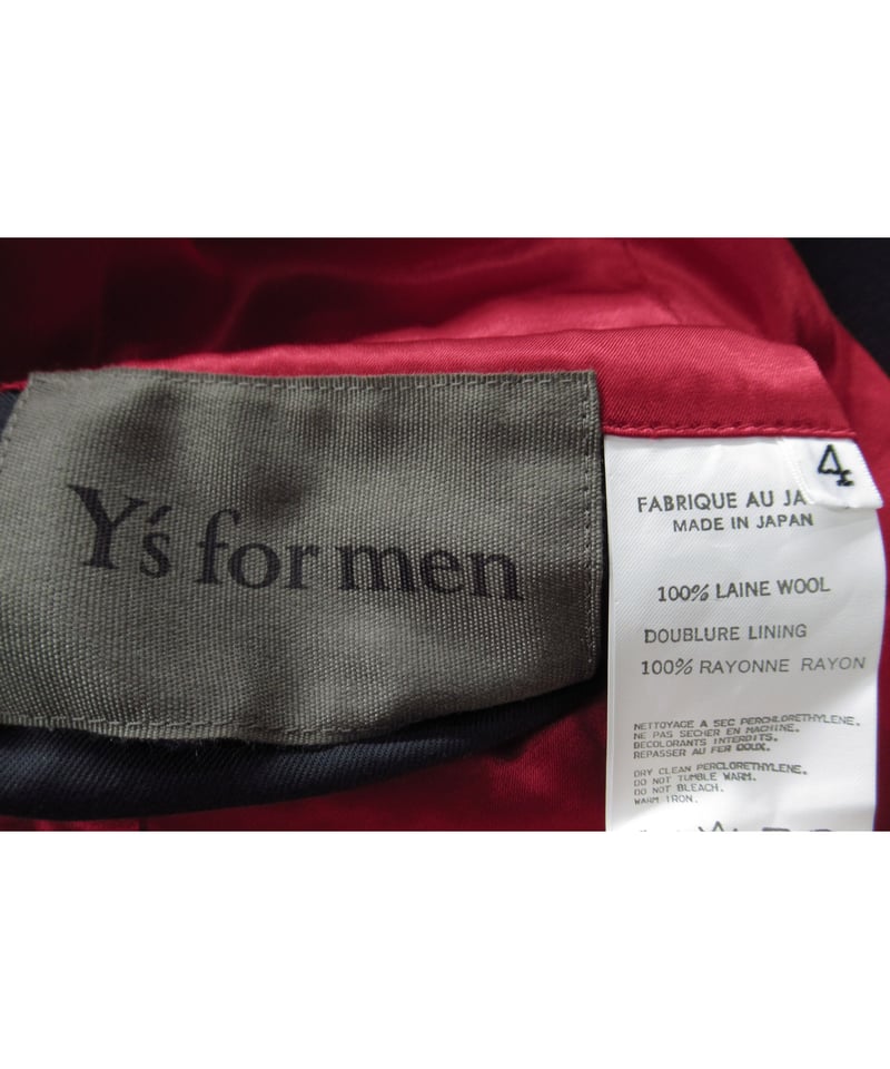 Y's for men yohji yamamoto 裏地カラー切替えデザイン ロングコート（...