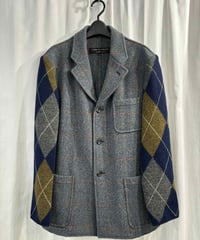 AD1996 COMME des GARCONS HOMME PLUS アーガイル袖切り替えデザインジャケット（PJ-04062M-A）