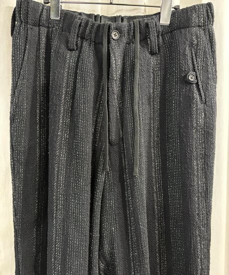 2024SS yohji yamamoto pour homme ストライプ パンツ（HS-P23-010）
