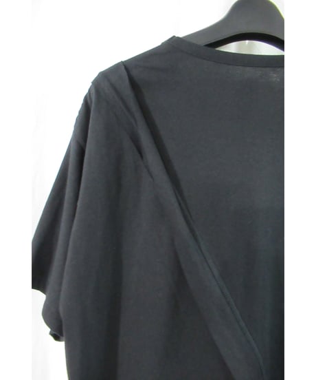 19aw B yohji yamamoto 半袖 断ち切りデザインプリントカットソー NC-T67-082
