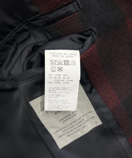 2020AW yohji yamamoto pour homme 女優・漢字柄スタンドカラーコート（HR-C12-126）