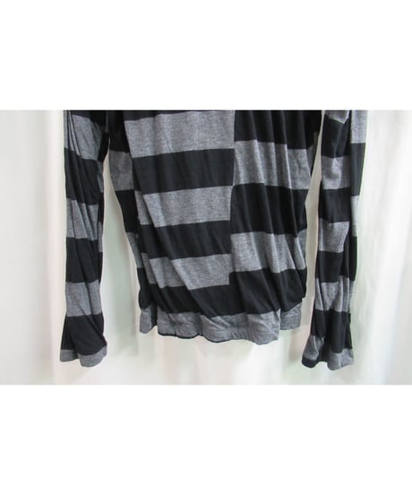 08ss yohji yamamoto pour homme ボーダー切り替えデザインカットソー HM-T35-085