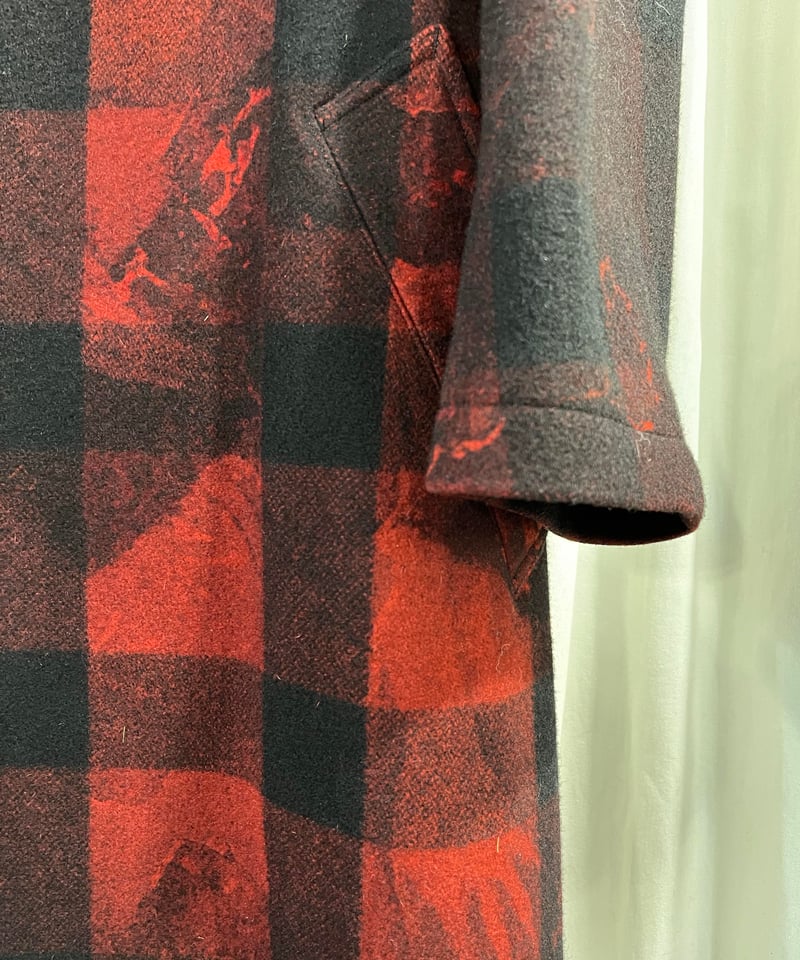 2020AW yohji yamamoto pour homme 女優・漢字柄スタンドカラーコ 2020AW yohji yamamoto pour homme 女優・漢字柄スタンドカラーコ