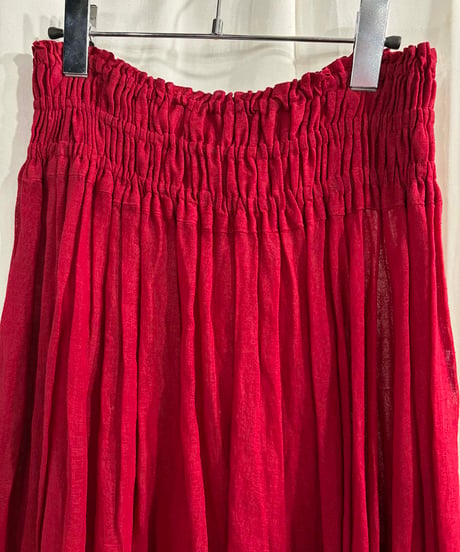 Y's 赤タグ yohji yamamoto リネンスカート（YD-S63-362）