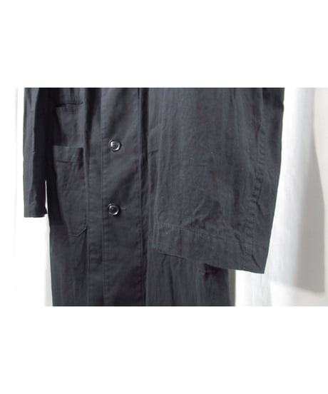 16ss yohji yamamoto pour homme ポケットデザイン コットン ステンカラーロングジャケット（HO-J35-017）