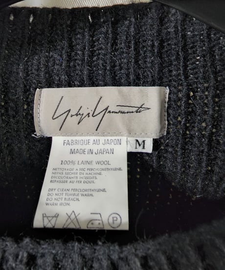 1997aw yohji yamamoto femme 黒 シンプルニット (FI-K29-930)