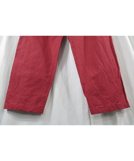 Y’s for men yohji yamamoto コットン 赤 ワイドテーパードパンツ（MX-P11-915）