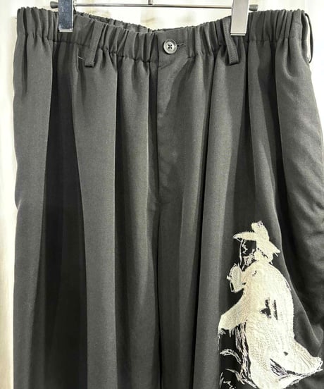 2020SS yohji yamamoto pour homme 刺繡パンツ（HN-P19-102）