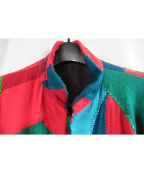 2000AW yohji yamamoto pour homme パッチワークスタンドカラージャケット  HT-J72-903