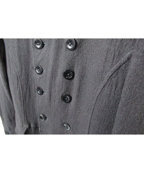 07aw yohji yamamoto pour homme スタンドカラー ダブル ロングジャケット（HX-J67-137）
