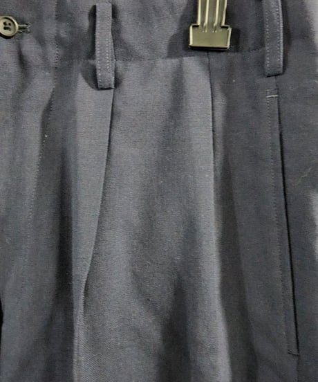 1994ss yohji yamamoto pour homme 紺 2タックテーパードパンツ (HT-P03-199)