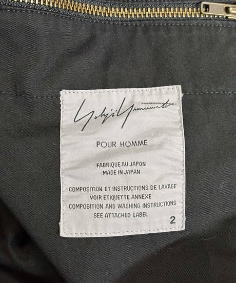 2004SS yohji yamamoto pour homme ダブルジップブルゾン（HZ-Y24-027）