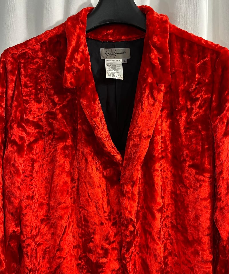 2005AW yohji yamamoto femme 赤 ベロアジャケット（FN-B10-2