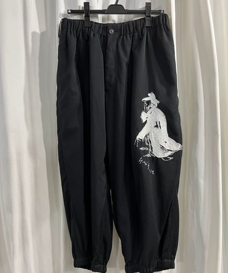 2020SS yohji yamamoto pour homme 刺繡デザインパンツ（HN-P91-102-2）