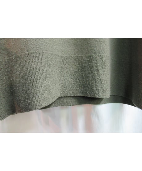 02aw yohji yamamoto pour homme カーキ シンプルニット HM-K44-193