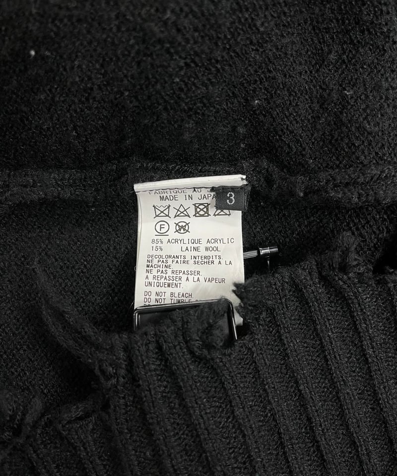 S'YTE yohji yamamoto ダメージ加工 Ⅴネックセーター(UM-K48 S'YTE yohji yamamoto ダメージ加工 Ⅴネックセーター(UM-K48