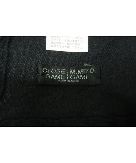 CLOSE GAME MASAYUKI MIZOGAMI 大判 ロングストール  紺
