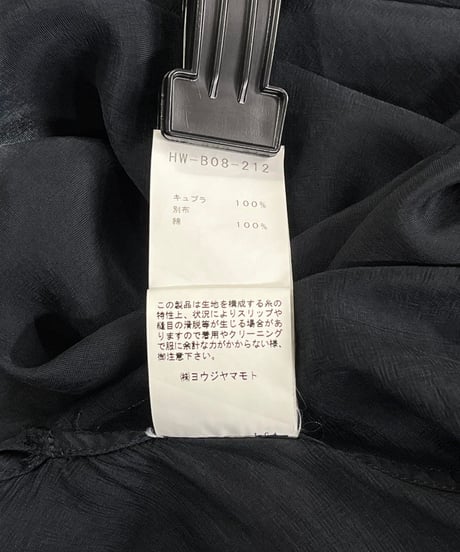 2018SS yohji yamamoto pour homme バックプリントロングブラウス（HW-B08-212）
