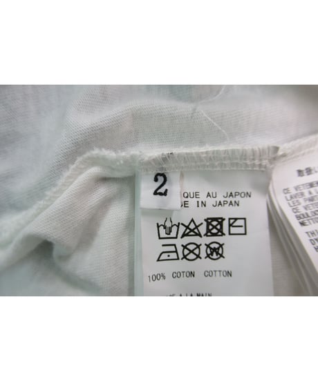 20aw B yohji yamamoto +noir 白 【B】半袖 プリントカットソー NR-T60-077